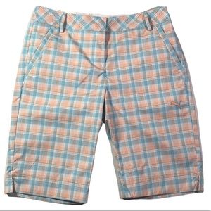 Puma Women's Golf Plaid Tech Bermuda Shorts